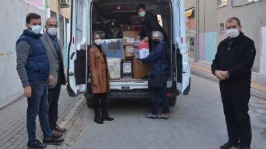 İzmir’e 100 koli yardım yola çıktı