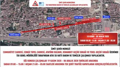 İSU şehir merkezinde çalışma yapacak