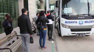 Mudanya’da sağlık çalışanlarına ücretsiz servis hizmeti
