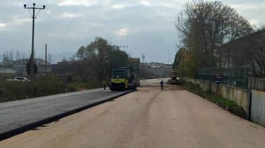Kocaeli'nde ağır tonajlı araçların geçtiği yol artık daha güvenli