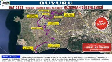 Gebze-Darıca arasında Hat 525S seferleri yarın başlıyor