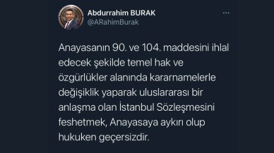 'İstanbul Sözleşmesi yürürlüktedir'