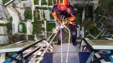 Eyüp Piyer Loti teleferik hattında kurtarma tatbikatı