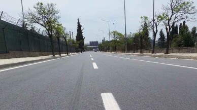 Gebze Ankara Caddesi'nin yol çizgileri çizildi