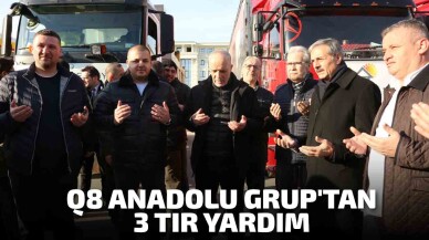 Q8 ANADOLU GRUP'TAN 3 TIR YARDIM