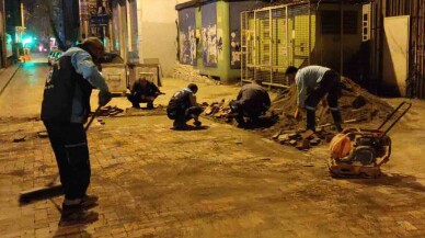 Kocaeli Yol Bakım Timi’nden gece operasyonu