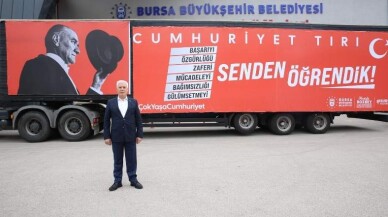 29 Ekim Coşkusu 'Cumhuriyet Tırı' ile Bursa’yı Sarıyor