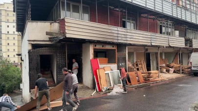 Kereste atölyesinde çıkan yangın korkuttu