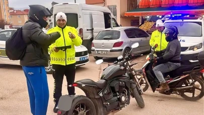 Bilecik’te motosiklet ve ATV sürücülerine trafik denetimi