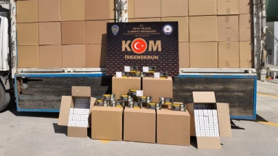 Hatay'da 2 milyon 760 bin adet gümrük kaçağı makaron ele geçirildi