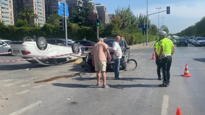 Kartal’da araç takla attı, 4 kişi yaralandı