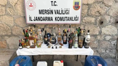Mersin’de 400 litre sahte içki ele geçirildi