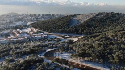 Aydos beyaza büründü, kartpostallık manzaralar ortaya çıktı