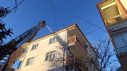 Mangal yakmak isterken çatıyı ateşe verdi