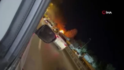 Tuzla’da korkutan tır yangını