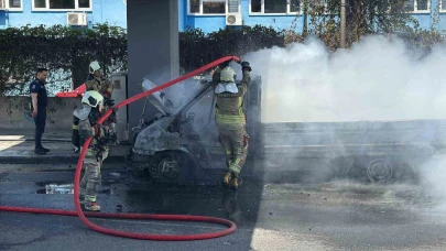 Ankara’da kamyonet yangını