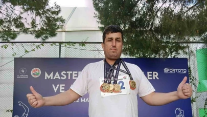 Balıkesirli vetaran sporcu öğretmen 4 dalda şampiyon oldu