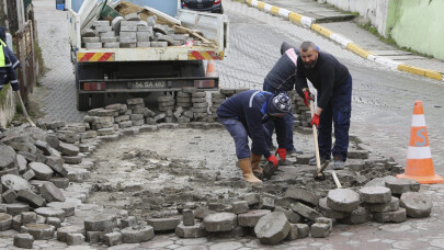 Sapanca'da parke yollar onarılıyor