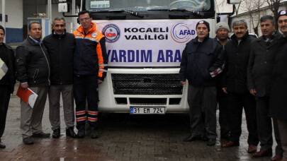 Kocaeli'nden Suriyeli mültecilere 17 tonluk gıda yardımı