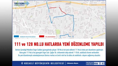 111 ve 128 numaralı hatlarda vatandaşı rahatlatacak düzenleme