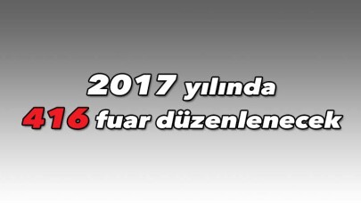 2017 yılında 416 fuar düzenlenecek