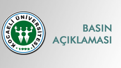 Kocaeli Üniversitesi'nden açıklama geldi