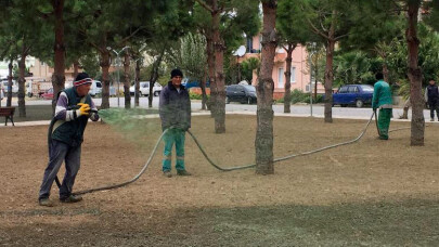 Burhaniye Belediyesi Son Sistem Teknoloji İle Parkları Yeşillendiriyor