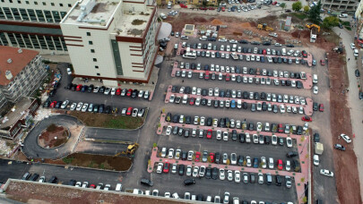 Devlet Hastanesi otoparkına son rötuşlar yapılıyor