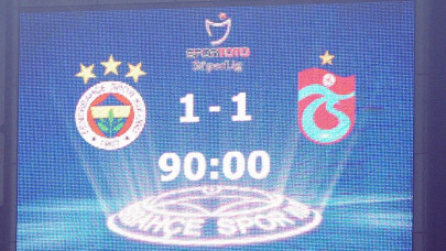 Fenerbahçe: 1 - Trabzonspor: 1 (Maç sonucu)