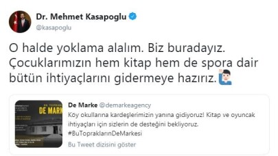 Bakan Kasapoğlu’ndan kitap ve oyuncak kampanyasına destek