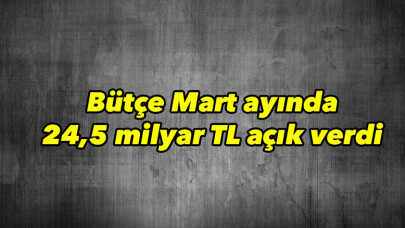 Bütçe Mart ayında 24,5 milyar TL açık verdi