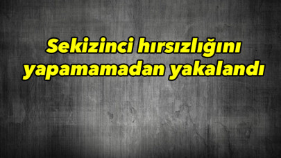 Sekizinci hırsızlığını yapamadan yakalandı