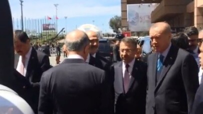 Türk kartalı Aquila Cumhurbaşkan’ı Erdoğan’ın ilgi odağı oldu