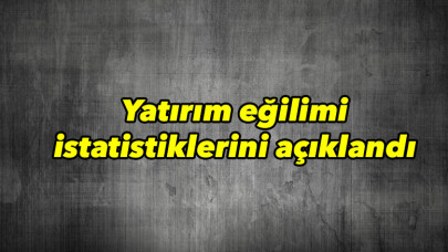 Yatırım eğilimi istatistiklerini açıklandı 