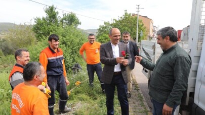 Başkan Söğüt işçileri yalnız bırakmadı