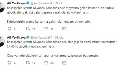 İstanbul Valisinden çöken istinat duvarıyla ilgili açıklama