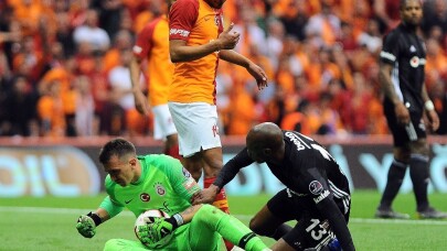 Spor Toto Süper Lig: Galatasaray: 1 - Beşiktaş: 0 (İlk yarı)