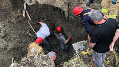 Beylikdüzü’nde inşaat alanında toprak kayması