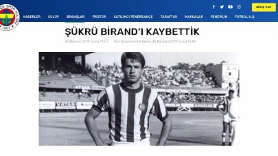 Eski futbolcu Şükrü Birand vefat etti