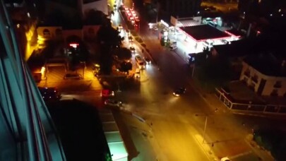 (Özel) Asker uğurlama konvoyunda yolu kapatıp drift yaptı