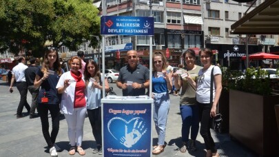 Balıkesir’de organ bağışı için stant açıldı