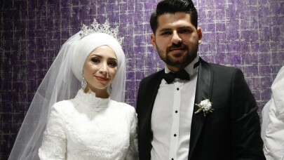 Çağlayan ve Yazıcı ailelerinin mutlu günü