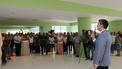 Başkan Gökhan Yüksel, belediye personeliyle bayramlaştı