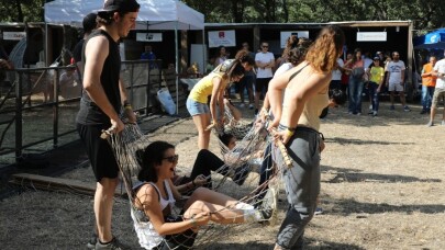 Dünyanın ilk ve tek Hamak Festivali renkli görüntülere sahne oldu