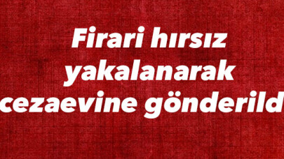 Sakarya'da firari hırsız yakalanarak cezaevine gönderildi 