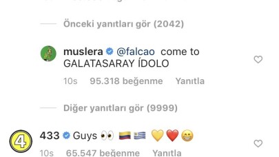 Radamel Falcao’dan Galatasaray taraftarını heyecanlandıran paylaşım