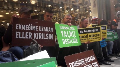 İBB’den çıkartılan işçiler CHP İstanbul İl Başkanlığı önünde eylem yaptı