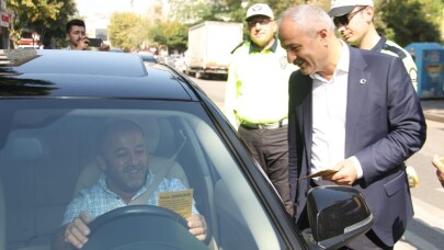 Başkan Büyükgöz trafik denetimine katıldı