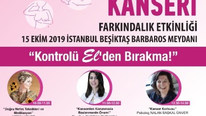 Meme Kanseri farkındalığı için ‘Kontrolü El’den Bırakma’ diyecekler