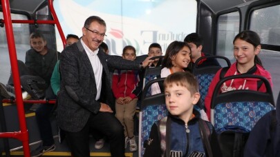 Pirinççi köyündeki öğrencilere ücretsiz servis